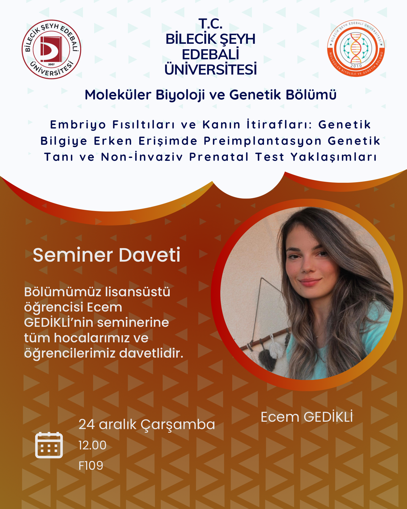 Lisansüstü Seminer Daveti: 24 Aralık